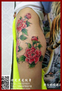 纹身——红牡丹花